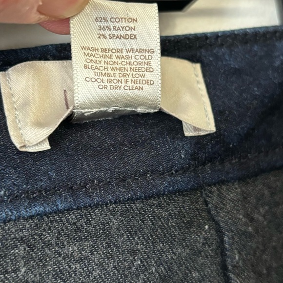 LOFT Dark Wash Denim Sailor Mini Skirt - Picture 9 of 9